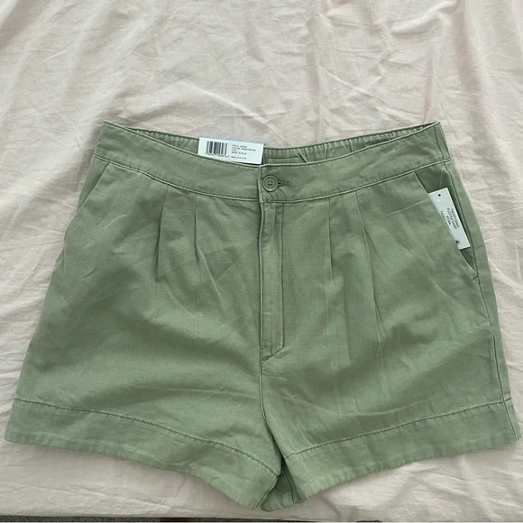Joie Pleated Shorts Cotton Linen Blend Size Large - Picture 6 of 9